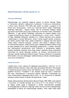 Śląski Rembrandt w służbie opatów (cz. 3)