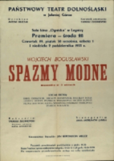 Spazmy modne - afisz premierowy [Dokument życia społecznego]