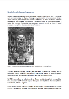 Dzieje kościoła garnizonowego