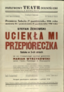 Uciekła mi przepióreczka - afisz premierowy [Dokument życia społecznego]