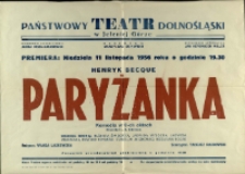 Paryżanka - afisz premierowy [Dokument życia społecznego]