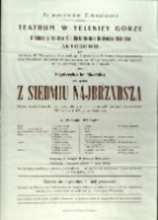 Z siedmiu najbrzydsza - afisz premierowy [Dokument życia społecznego]