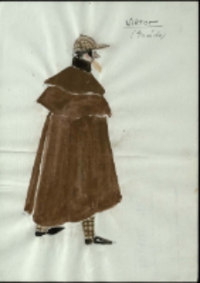 [Projekt kostiumu Wiktora do sztuki "Z siedmiu najbrzydsza" Fryderyka Skarbka] [Dokumenty życia społecznego]