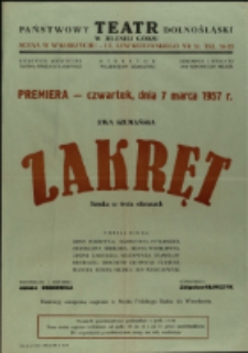 Zakręt - afisz premierowy [Dokument życia społecznego]