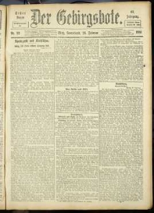 Der Gebirgsbote, 1916, nr 22 [26.02]