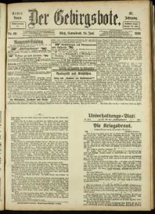 Der Gebirgsbote, 1916, nr 69 [24.06]