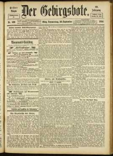 Der Gebirgsbote, 1916, nr 109 [28.09]