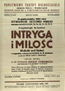 Intryga i miłość - afisz premierowy [Dokument życia społecznego]