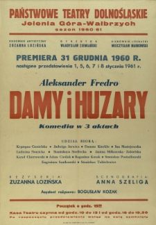 Damy i huzary - afisz premierowy [Dokument życia społecznego]