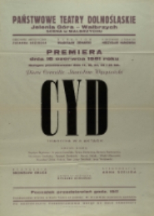 Cyd - afisz premierowy [Dokument życia społecznego]
