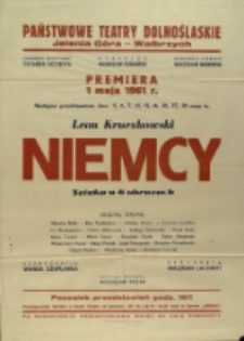 Niemcy - afisz premierowy [Dokument życia społecznego]