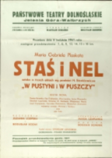 Staś i Nel - afisz premierowy [Dokument życia społecznego]