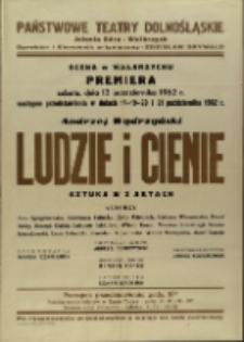 Ludzie i cienie - afisz premierowy [Dokument życia społecznego]