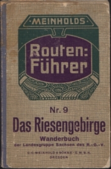 Das Riesengebirge: mit 8 Spezialkarten, 3 Textkarten und 1 Übersichtskarte in 2 Streifen