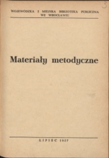 Materiały metodyczne, 1957, nr 3