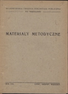 Materiały metodyczne, 1956, nr 1