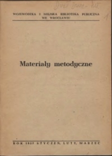 Materiały metodyczne, 1957, nr 1