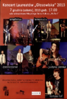 Koncert laureatów "Głosowiska" 2013 [Dokument ikonograficzny]
