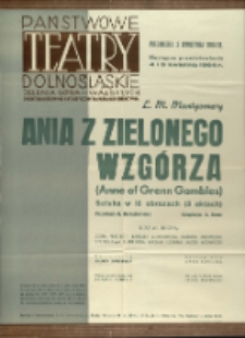 Ania z Zielonego Wzgórza - afisz premierowy [Dokument życia społecznego]