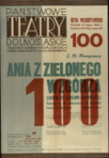 Ania z Zielonego Wzgórza - afisz premierowy [Dokument życia społecznego]