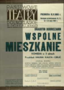 Wspólne mieszkanie afisz premierowy [Dokument życia społeczneg]