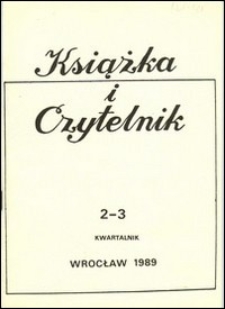 Książka i Czytelnik, 1989, nr 2/3