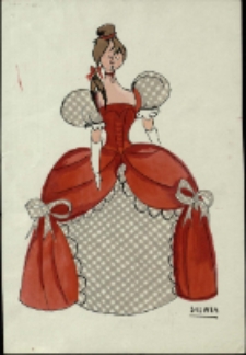 Sylwia [Projekt kostiumu do sztuki "Niestałość serc" (3)] [Dokumenty życia społecznego]