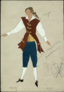 Arlekin [Projekt kostiumu do sztuki "Niestałość serc" (1)] [Dokumenty życia społecznego]