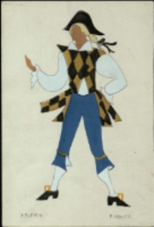 Arlekin [Projekt kostiumu do sztuki "Niestałość serc" (2)] [Dokumenty życia społecznego]