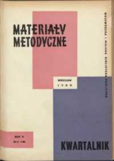Materiały metodyczne : kwartalnik, R. V, 1960, nr 3/4 (16)
