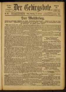 Der Gebirgsbote, 1917, nr 17 [13.02]