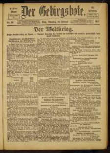 Der Gebirgsbote, 1917, nr 20 [20.02]