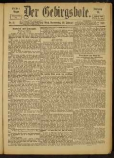 Der Gebirgsbote, 1917, nr 21 [22.02]