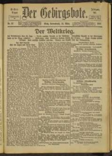 Der Gebirgsbote, 1917, nr 37 [31.03]