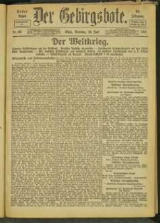 Der Gebirgsbote, 1917, nr 66 [19.06]