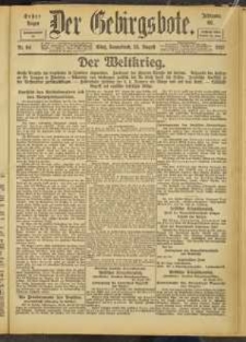 Der Gebirgsbote, 1917, nr 94 [25.08]