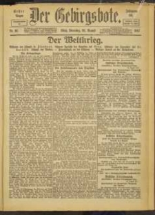 Der Gebirgsbote, 1917, nr 95 [28.08]