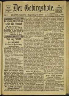 Der Gebirgsbote, 1919, nr 9 [24.01]
