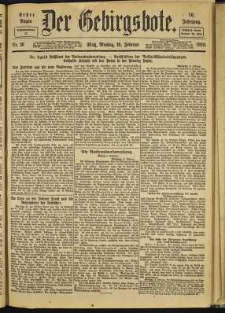 Der Gebirgsbote, 1919, nr 16 [10.02]