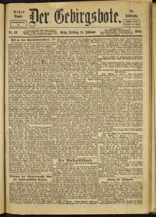 Der Gebirgsbote, 1919, nr 18 [14.02]