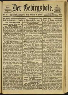 Der Gebirgsbote, 1919, nr 20 [19.02]