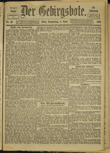 Der Gebirgsbote, 1919, nr 40 [3.04]
