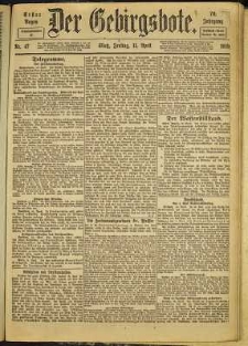 Der Gebirgsbote, 1919, nr 47 [11.04]