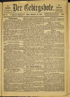 Der Gebirgsbote, 1919, nr 51 [16.04]