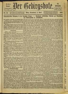 Der Gebirgsbote, 1919, nr 42 [5.04]