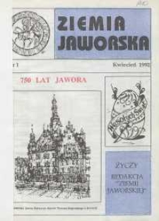 Ziemia Jaworska : miesięcznik samorządowy Ziemi Jaworskiej, 1992, nr 1