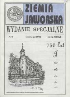 Ziemia Jaworska : miesięcznik samorządowy Ziemi Jaworskiej, 1992, nr 3