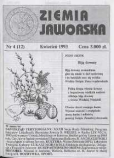 Ziemia Jaworska : miesięcznik samorządowy Ziemi Jaworskiej, 1993, nr 4
