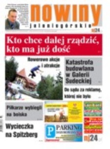 Nowiny Jeleniogórskie : tygodnik społeczny, R.56!, 2014, nr 33 (2878) [Dokument elektroniczny]