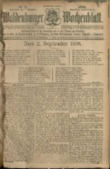 Waldenburger Wochenblatt, Jg. 51, 1905, nr 71